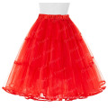 Belle Poque Frauen Red Vintage Crinoline Petticoat Underskirt für Vintage Retro Kleider BP000177-3